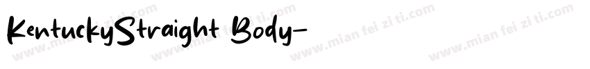 KentuckyStraight Body字体转换